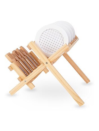 Scolapiatti e stoviglie in legno gioco di ruolo Mamabrum