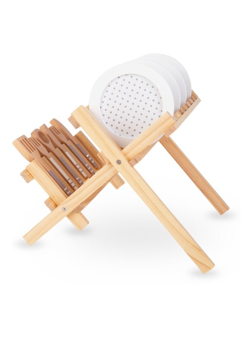 Scolapiatti e stoviglie in legno gioco di ruolo Mamabrum - Kiabi