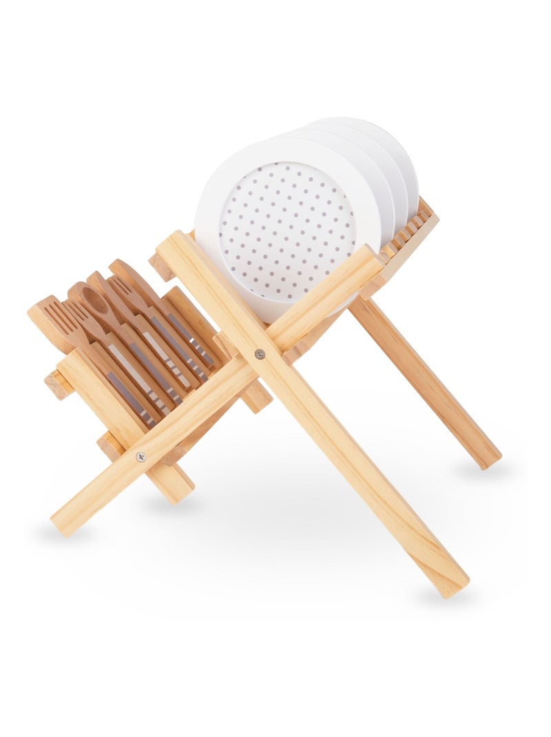 Scolapiatti e stoviglie in legno gioco di ruolo Mamabrum N/D - Kiabi