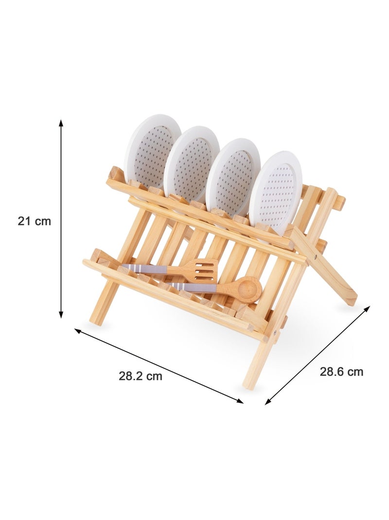 Scolapiatti e stoviglie in legno gioco di ruolo Mamabrum N/D - Kiabi