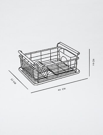 Scolapiatti in metallo con manici in legno