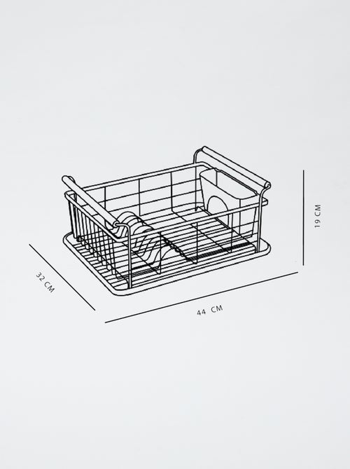 Scolapiatti in metallo con manici in legno - Kiabi