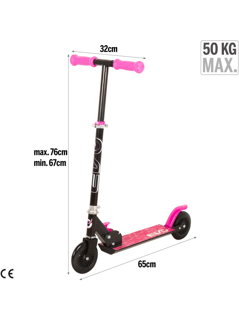Scooter pieghevole e regolabile a 2 ruote evo Rosa - Kiabi