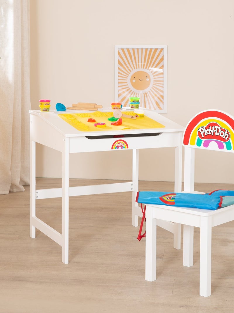 Scrivania bambini + sedia + 6 vasetti pasta modellabile + accessori "Roba x Play‑Doh" N/D - Kiabi