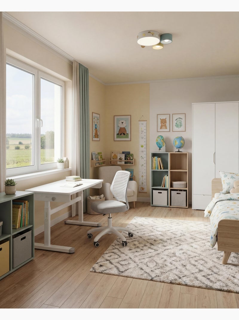 Scrivania Basic regolabile in altezza Bianco - Kiabi