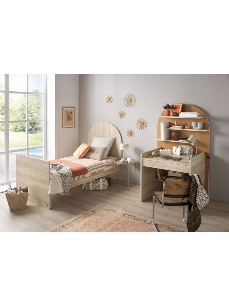 Scrivania per bambini - design ad arco in legno di quercia - SAUTHON Marrone caramello - Kiabi