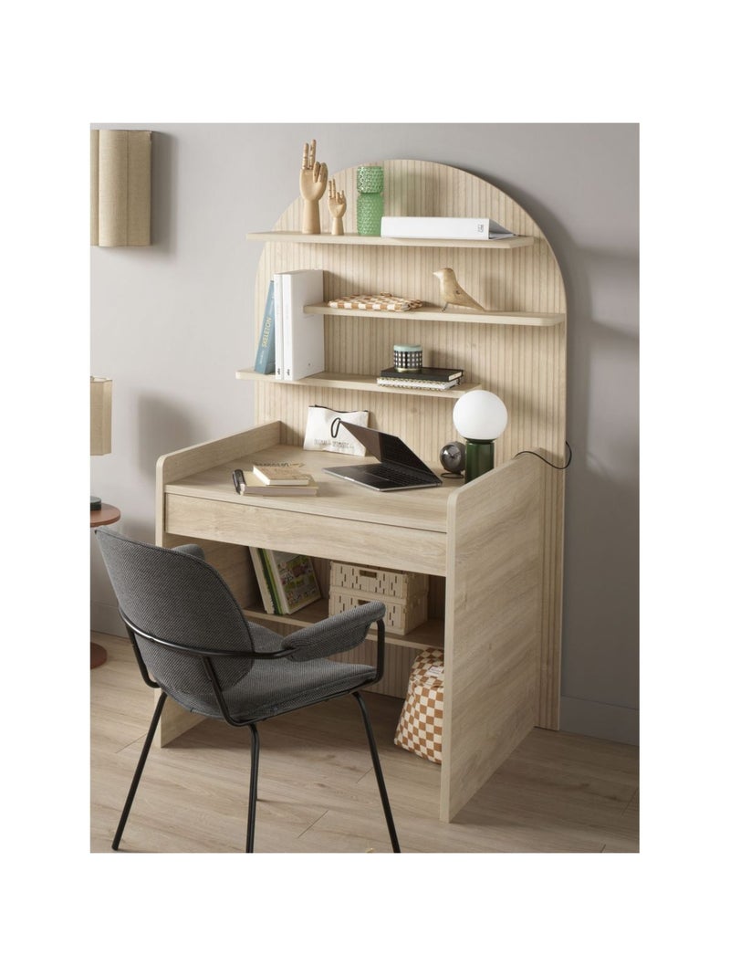 Scrivania per bambini - design ad arco in legno di quercia - SAUTHON Marrone - Kiabi