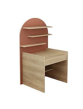 Scrivania per bambini - design ad arco in legno di quercia - SAUTHON