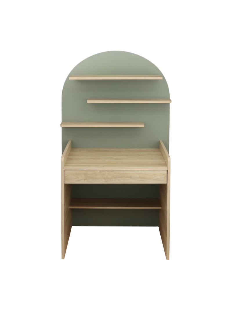 Scrivania per bambini - design ad arco in legno di quercia - SAUTHON Verde - Kiabi
