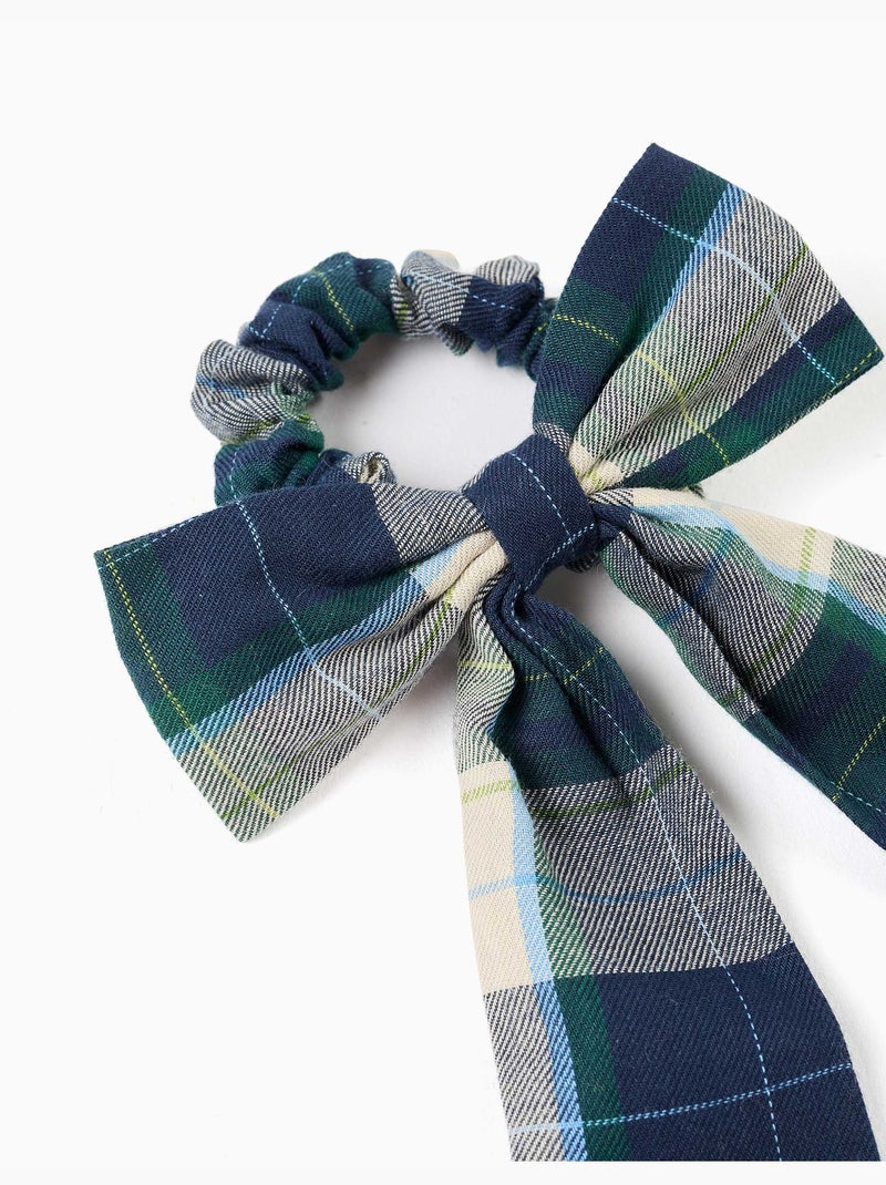 Scrunchie con fiocco a quadri b&s Blu scuro - Kiabi