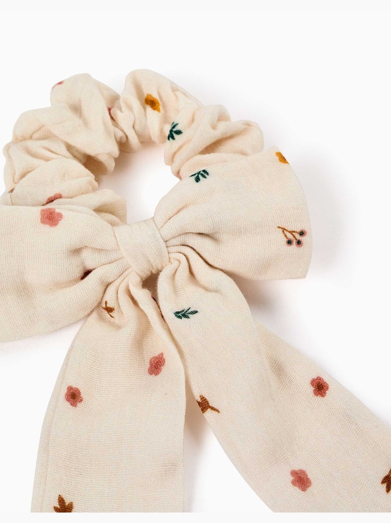 Scrunchie con fiocco e stampa floreale Bianco - Kiabi