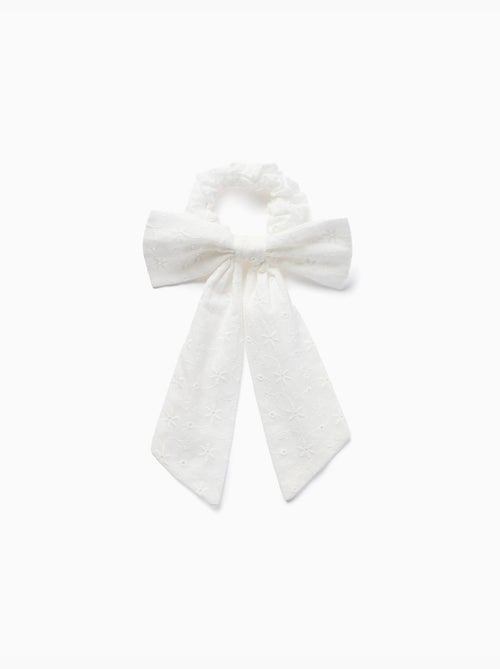 Scrunchie con fiocco in ricamo inglese - Kiabi