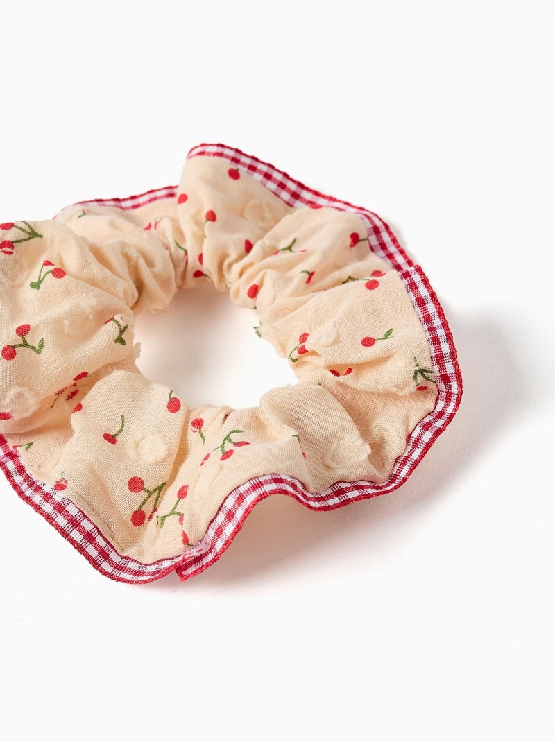 Scrunchie con motivo ciliegia/Vichy Multicolore - Kiabi