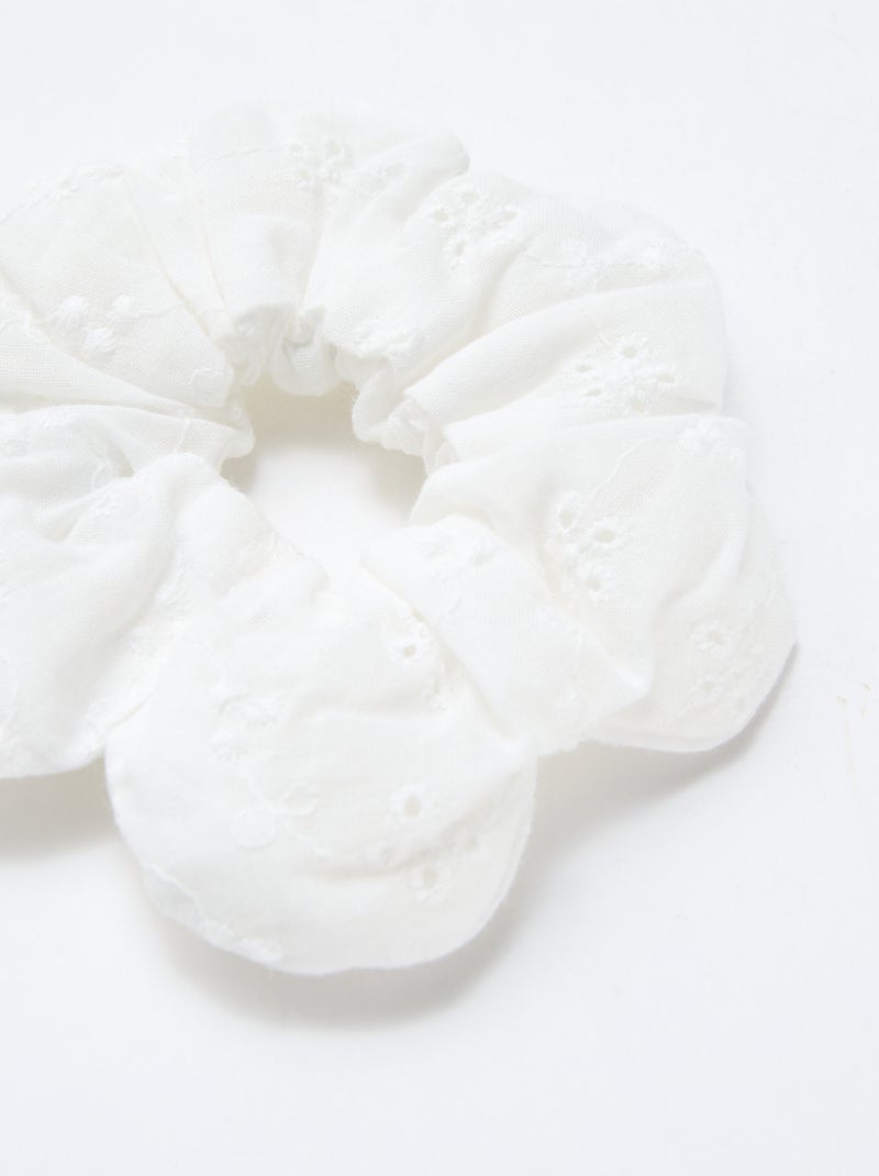 Scrunchie ricamato Bianco - Kiabi