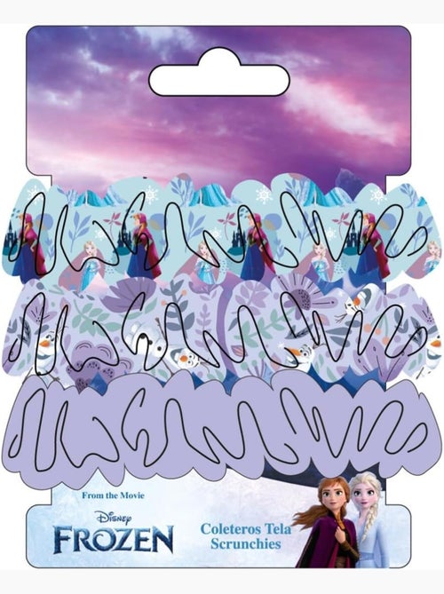 Scrunchies capelli bambino La Regina delle Nevi Elsa & Anna : lotto di 3 - Kiabi