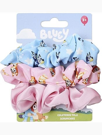 Scrunchies in tessuto Bluey bambino: lotto di 3 per capelli