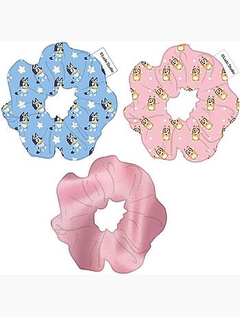 Scrunchies in tessuto Bluey bambino: lotto di 3 per capelli