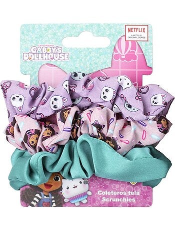 Scrunchies in tessuto pastello per bambini Gabby: lotto da 3