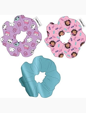Scrunchies in tessuto pastello per bambini Gabby: lotto da 3