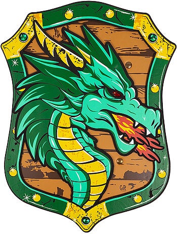 Scudo da cavaliere a tema drago in schiuma | Great Pretenders