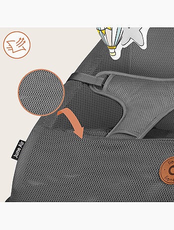 Sdraietta LIONELO June Air Baby - Movimento di oscillazione naturale - Leggera - Pieghevole piatta