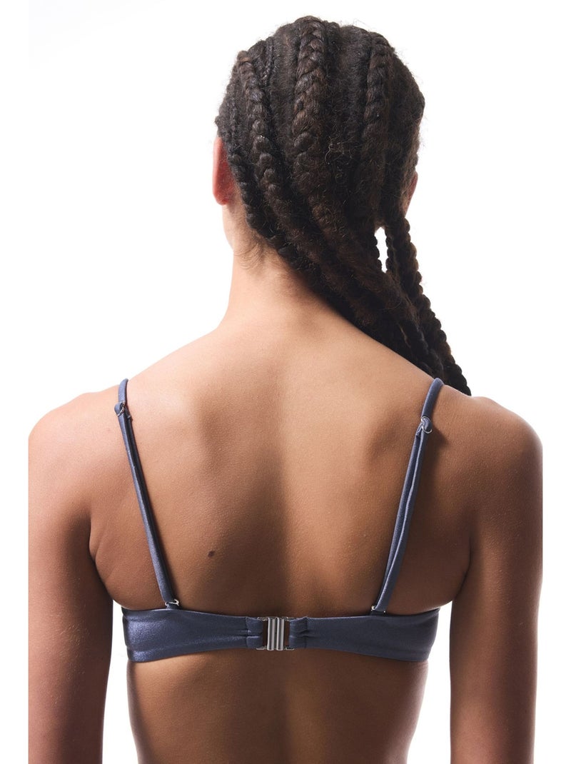Seashell top bikini con ferretto penti Grigio - Kiabi