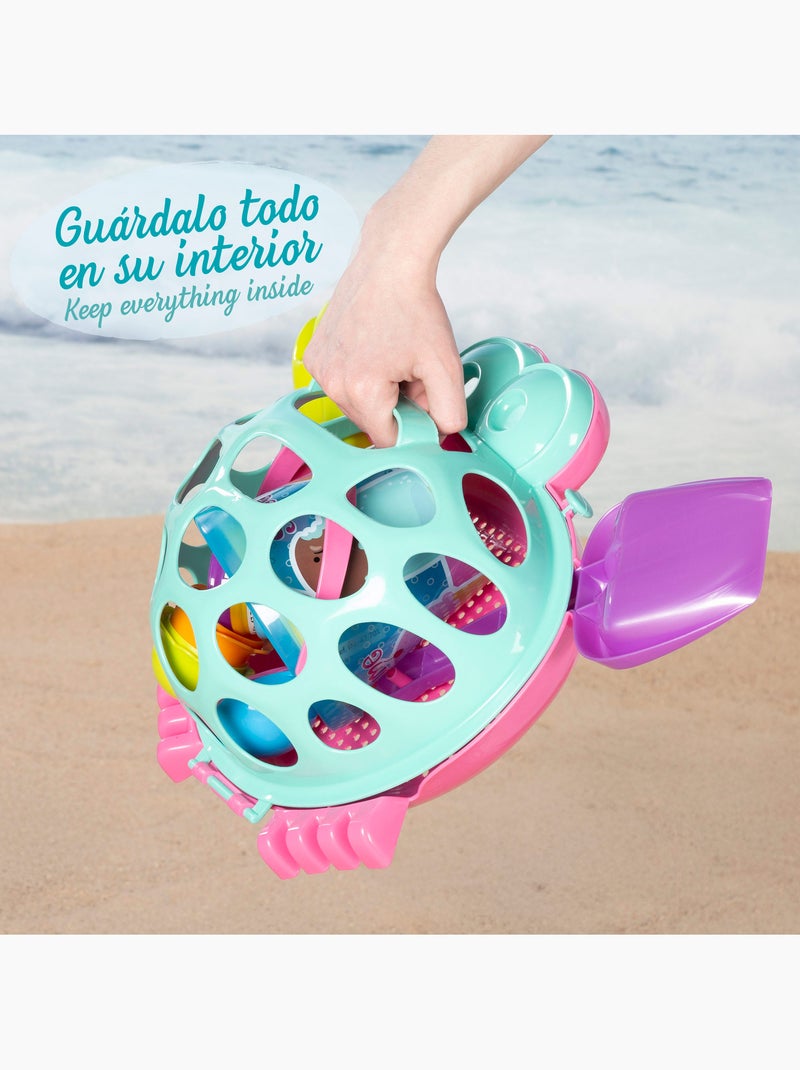 Secchio da spiaggia con accessori e granchio da spiaggia a colori color beach N/D - Kiabi