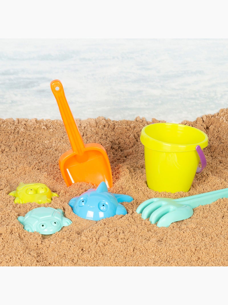 Secchio da spiaggia con accessori e stampi color beach N/D - Kiabi