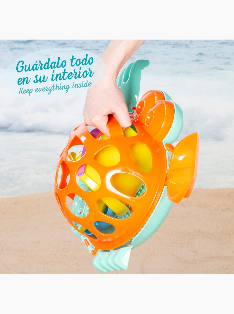 Secchio da spiaggia con accessori e stampi color beach N/D - Kiabi