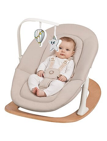 Sedia a dondolo per bambini LIONELO Celia - Ultraleggera - Fino a 9 kg - Movimento di dondolo natura