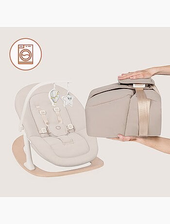 Sedia a dondolo per bambini LIONELO Celia - Ultraleggera - Fino a 9 kg - Movimento di dondolo natura