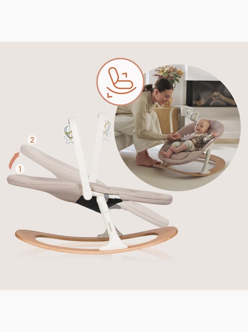Sedia a dondolo per bambini LIONELO Celia - Ultraleggera - Fino a 9 kg - Movimento di dondolo natura - Kiabi