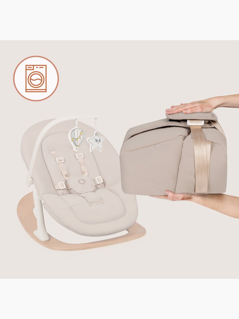 Sedia a dondolo per bambini LIONELO Celia - Ultraleggera - Fino a 9 kg - Movimento di dondolo natura Beige - Kiabi