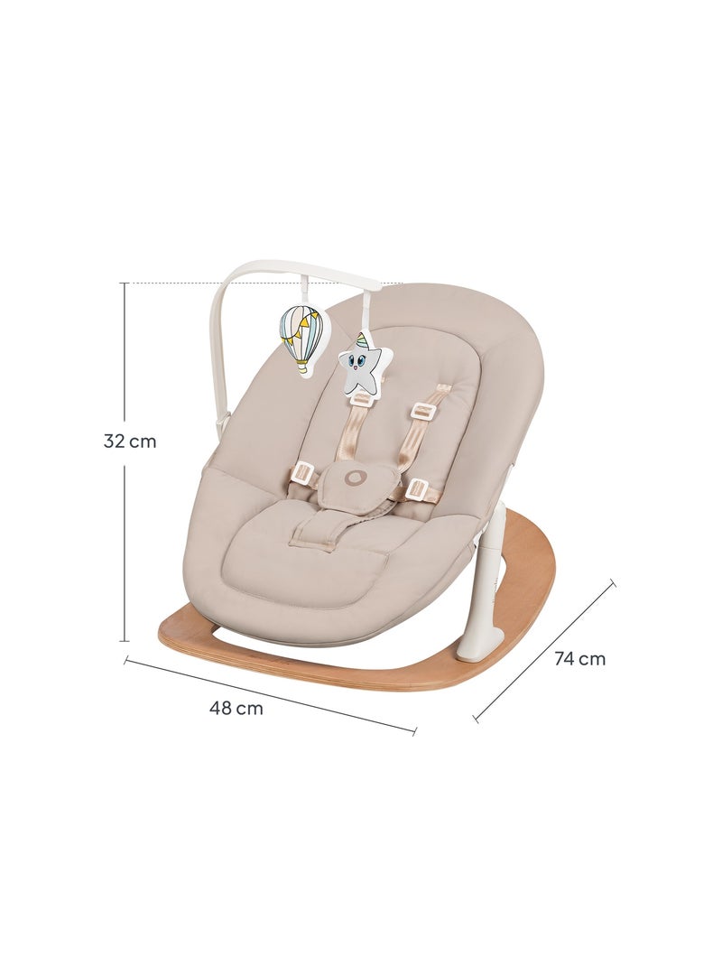 Sedia a dondolo per bambini LIONELO Celia - Ultraleggera - Fino a 9 kg - Movimento di dondolo natura Beige - Kiabi