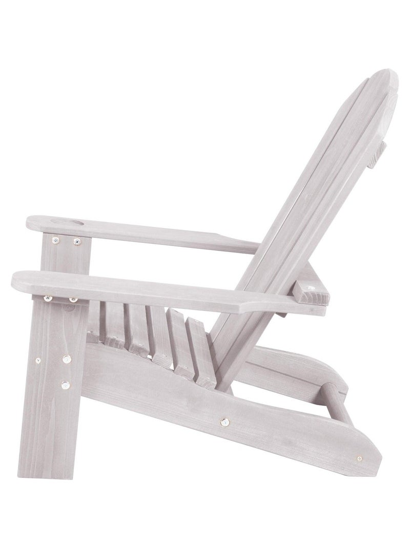 Sedia Adirondack per bambini in legno massello con portabicchieri "Roba Deck Chair" Grigio - Kiabi