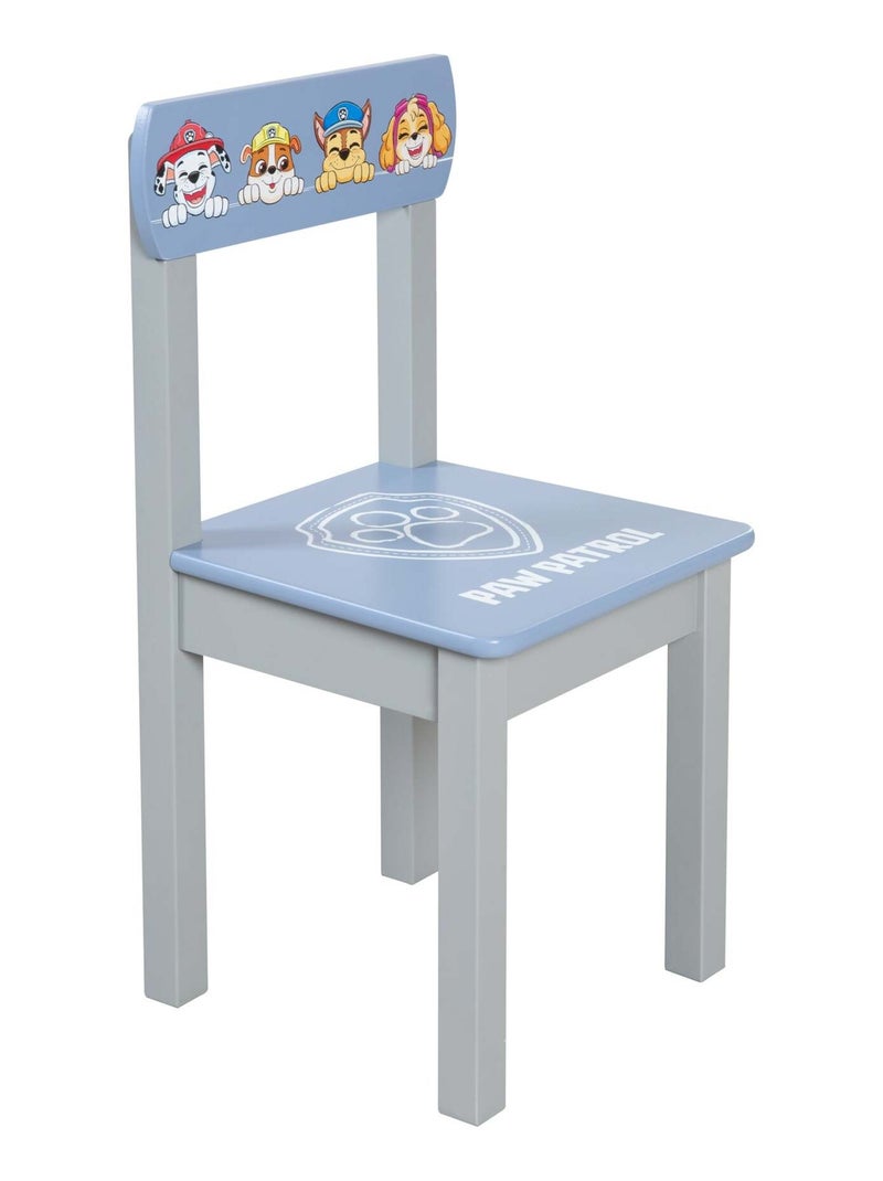 Sedia bambini in legno laccato – fino a 50 kg – motivo Paw Patrol – "Roba Paw Patrol" Blu grigio - Kiabi