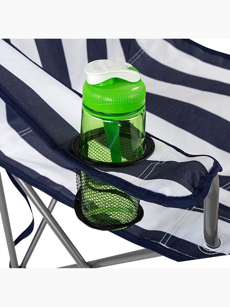 Sedia da campeggio pieghevole con portabicchieri aktive Blu Bianco - Kiabi