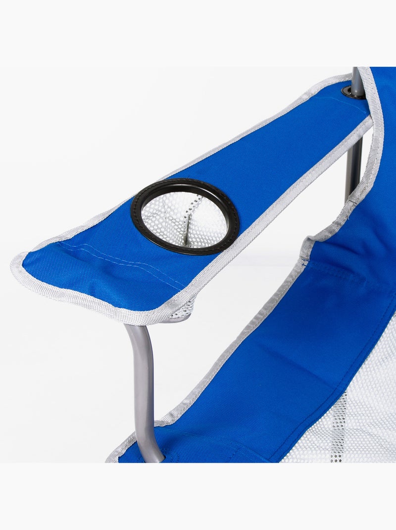 Sedia da campeggio pieghevole con portabicchieri e schienale traspirante aktive Blu - Kiabi