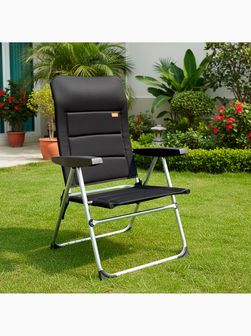 Sedia da giardino pieghevole imbottita multiposizione deluxe aktive Nero - Kiabi