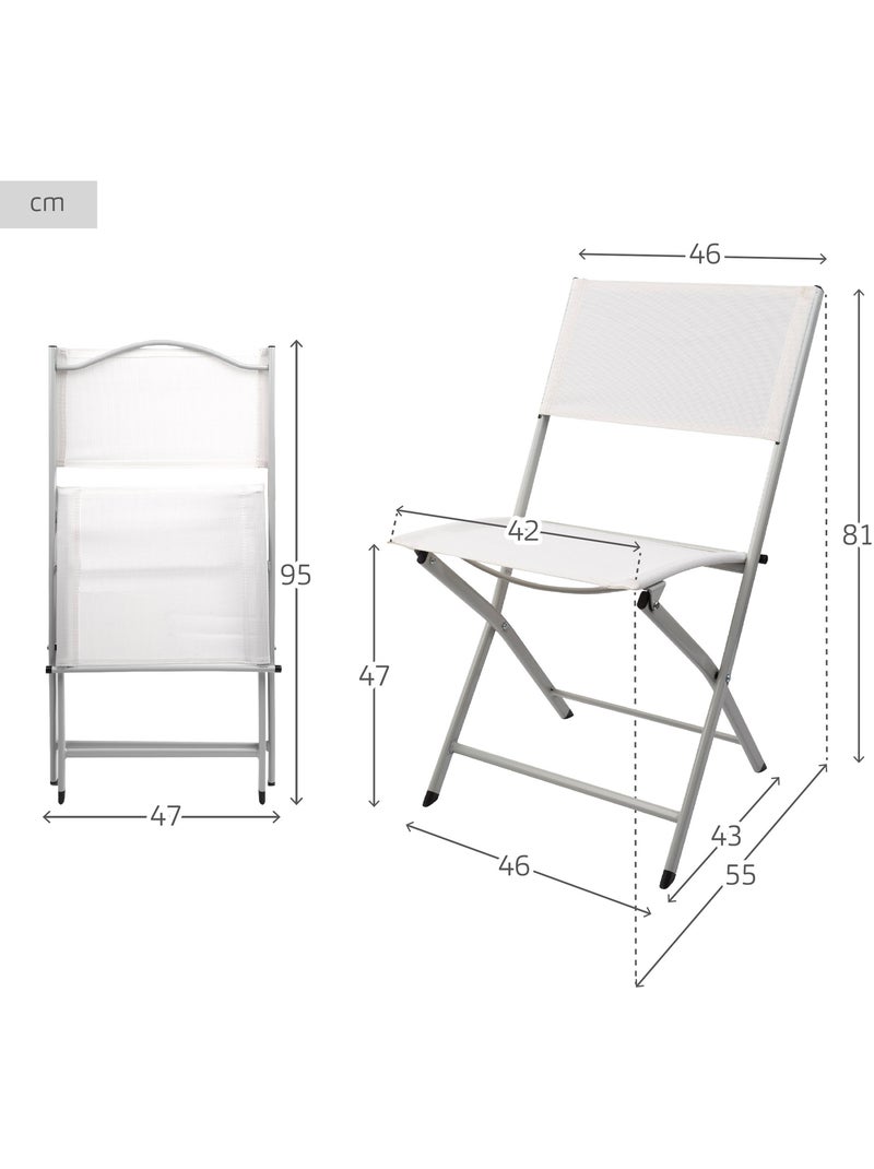 Sedia da giardino pieghevole in tessuto rinforzato aktive Bianco - Kiabi