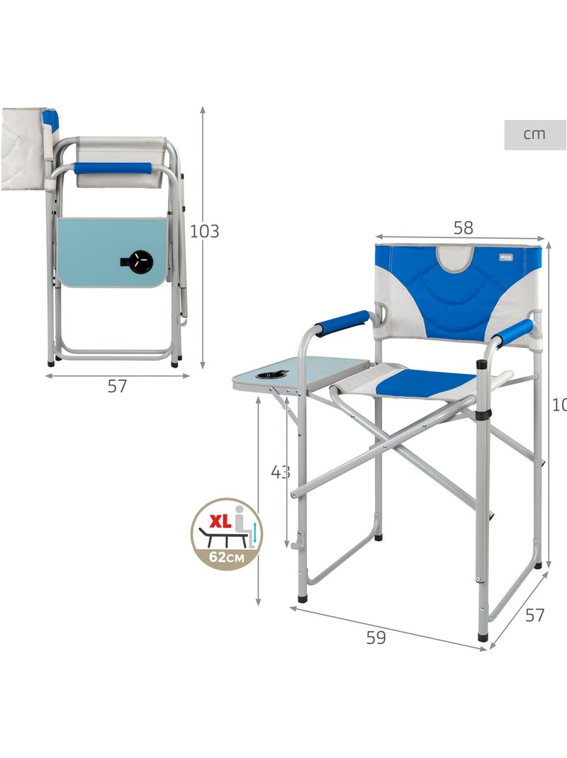 Sedia da regista pieghevole altezza xl aktive Blu - Kiabi