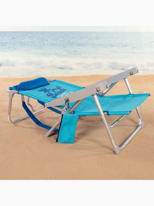 Sedia da spiaggia bassa, 5 posizioni, 53x58x80 cm,, con cuscino e borsa rimovibile aktive - Kiabi Sedia da spiaggia bassa, 5 posizioni, 53x58x80 cm,, con cuscino e borsa rimovibile aktive - Kiabi