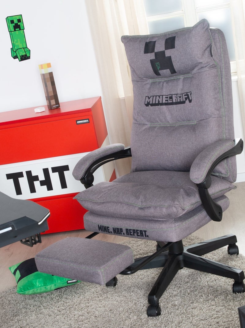 Sedia gaming girevole 360° con altezza regolabile "Roba" – Minecraft Grigio nero - Kiabi
