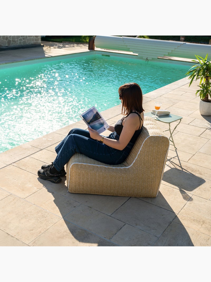 Sedia gonfiabile modulare da esterno sfoderabile FORMENTERA Beige - Kiabi