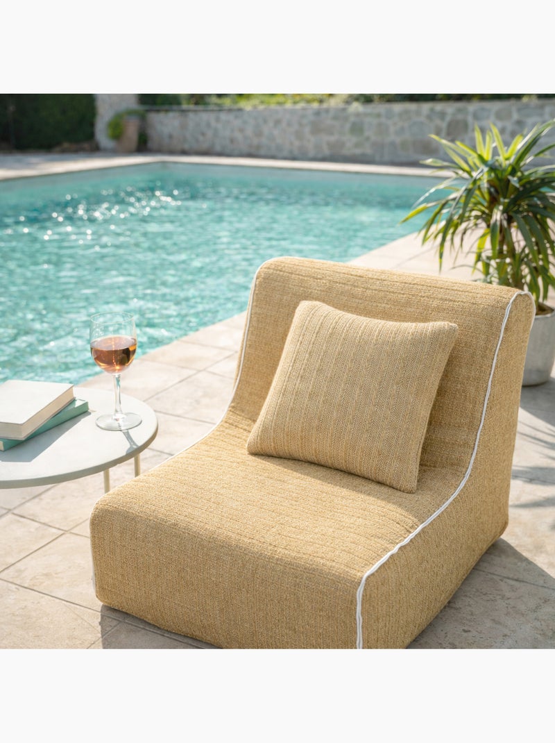 Sedia gonfiabile modulare da esterno sfoderabile FORMENTERA Beige - Kiabi