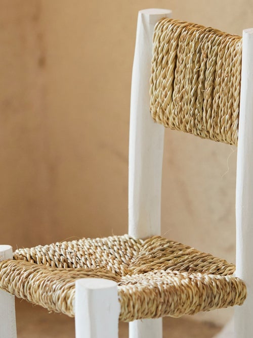 Sedia per bambini in legno bianco e doum - Kiabi