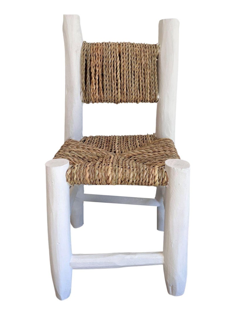 Sedia per bambini in legno bianco e doum Bianco - Kiabi