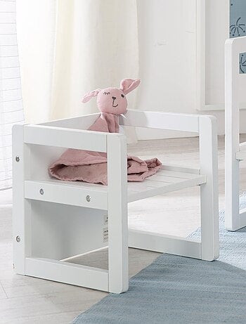 Sedia per bambini in legno convertibile in sgabello – 3 altezze di seduta "Roba