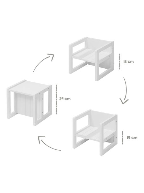 Sedia per bambini in legno convertibile in sgabello – 3 altezze di seduta "Roba" - Kiabi