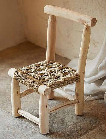 Sedia per bambini in legno japandi